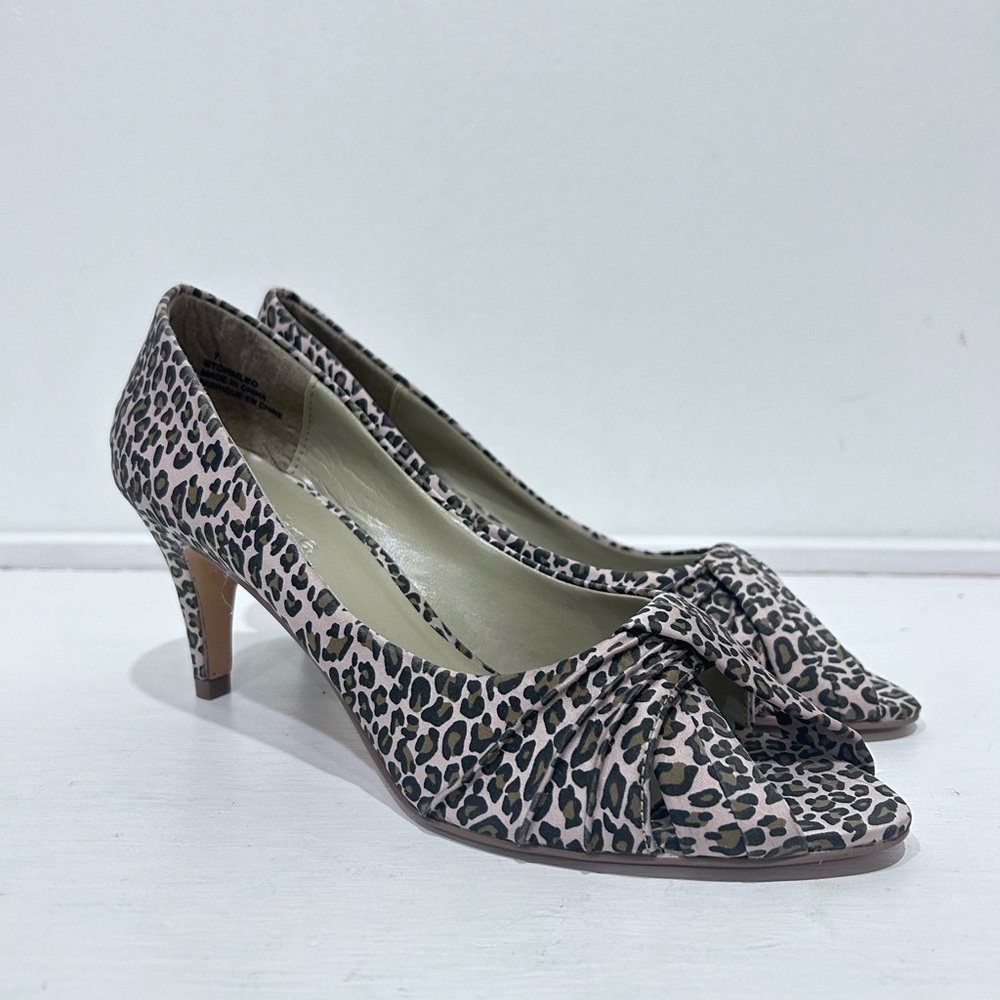 Madeline Women’s Leopard Print Stormleo Open‎ Toe Heels